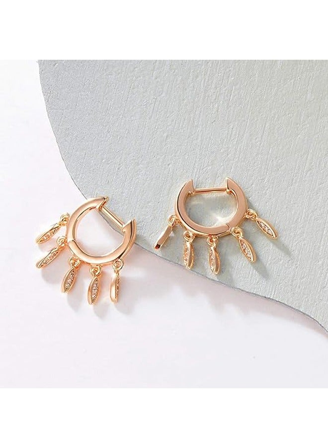 Mevecco Women Huggie Hoop Earrings Gold Ear Stud Cuff 14K Gold Filled Small Boho Beach Simple Delicate Handmade Hypoallergenic Jewelry Gift - Image 5
