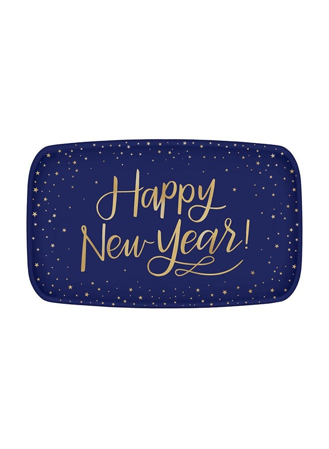 NIBEMINENT Midnight New Year's Eve Plastic Rectangular Platter