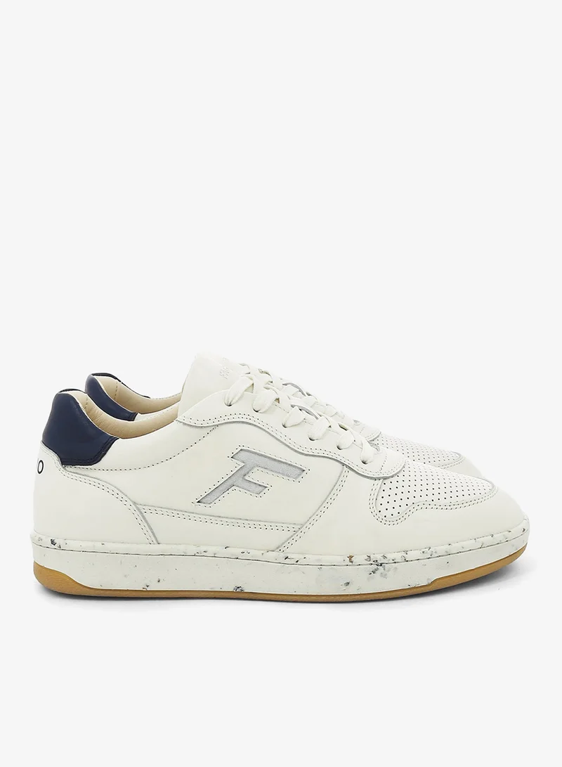 Faguo Alder Ecru & Navy Sneakers in Recycled Tennis Balls