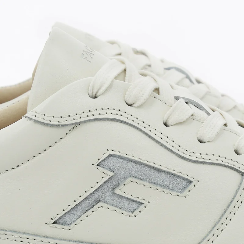Faguo Alder Ecru & Navy Sneakers in Recycled Tennis Balls