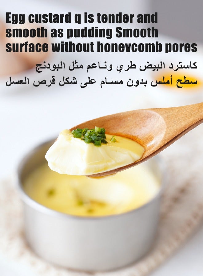  كاو جهاز طهي البيض بالبخار، جهاز طهي بيض سريع أوتوماتيكي، بشاشة رقمية، وإيقاف تشغيل تلقائي، وتنبيه صوتي. مثالي لسلق البيض وتحضير الزبادي. - Image 5