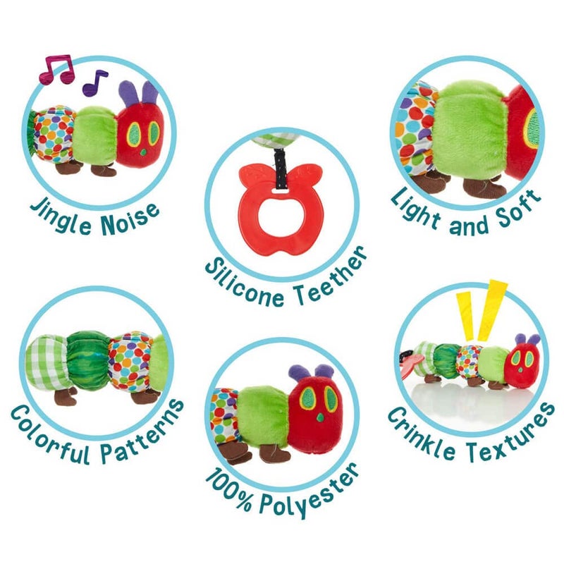 Rainbow Designs KIDS PREFERRED Teether Rattle, World of Eric Carle The Very Hungry Caterpillar Teething Toy for Babies  - Image 2