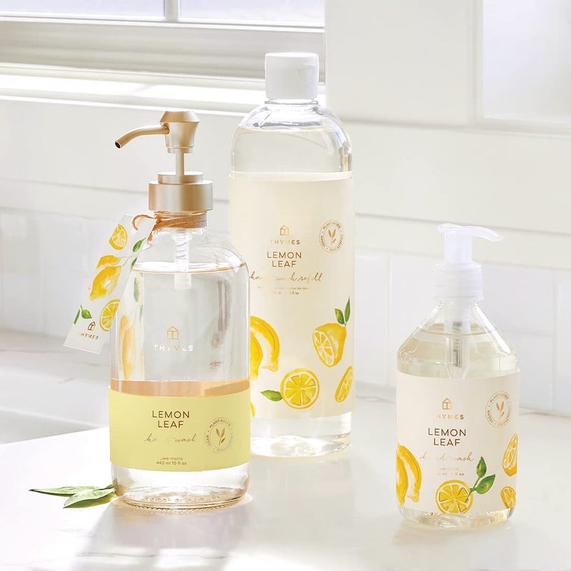 Thymes Hand Wash Refill - Lightly Scented Liquid Hand Soap for Bathroom and Kitchen Refill - Moisturizing Formula with Natural Ingredients (Lemon Leaf, 24.5 fl oz) - Image 4