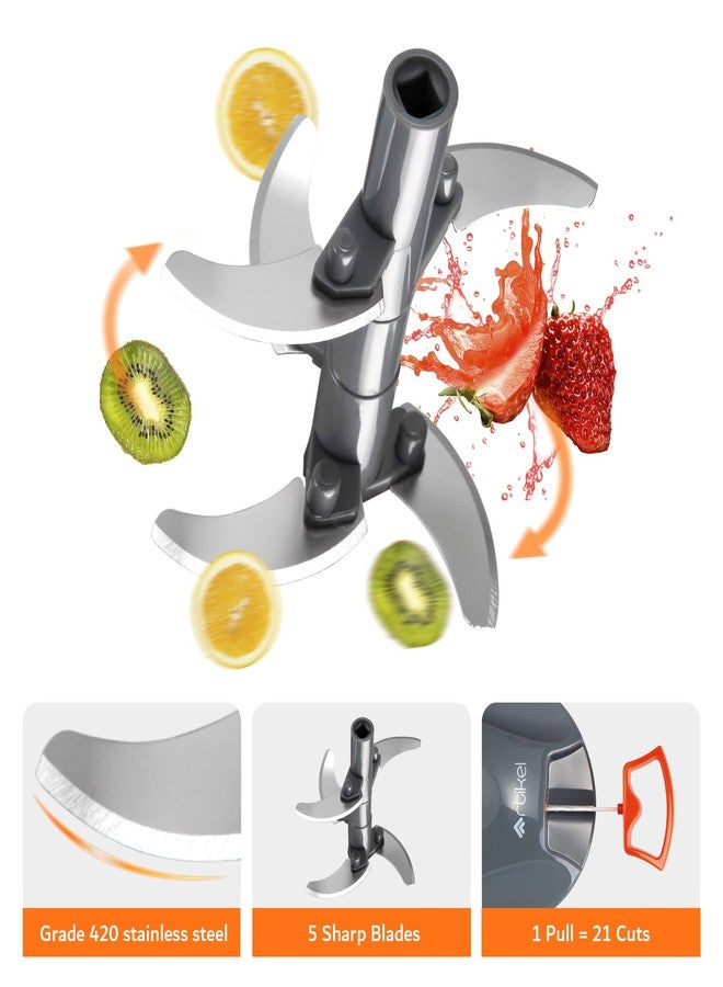 Artikel Manual Chopper & Blender with Storage Lid | Chops Vegetables, Nuts & Fruits | Blends Flour | Egg Beater | Meat Mincer | Large - 900 ml + Vegetable Peeler (Combo Pack) - Image 3