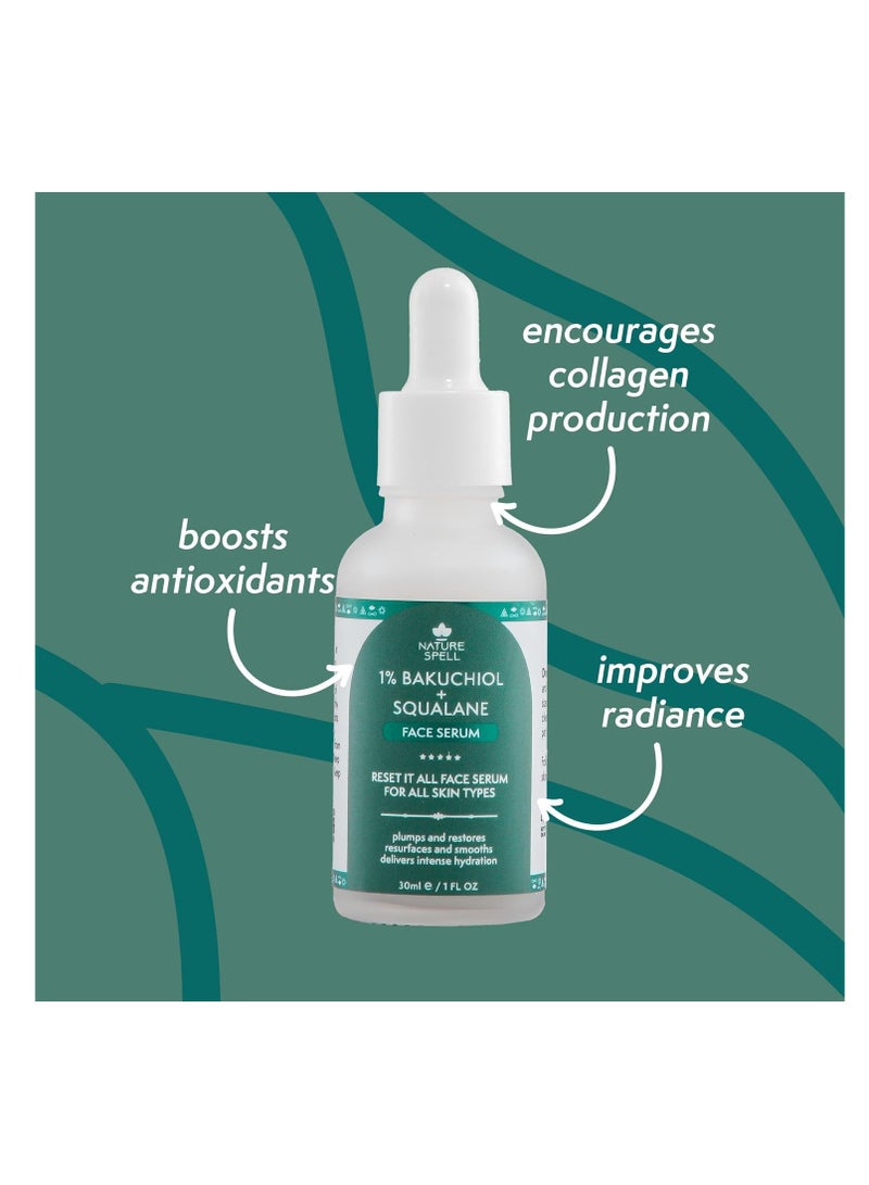 Nature Spell 1% Bakuchiol & Squalane Face Serum 30ml – Hydrates & Reduces Wrinkles - Image 2