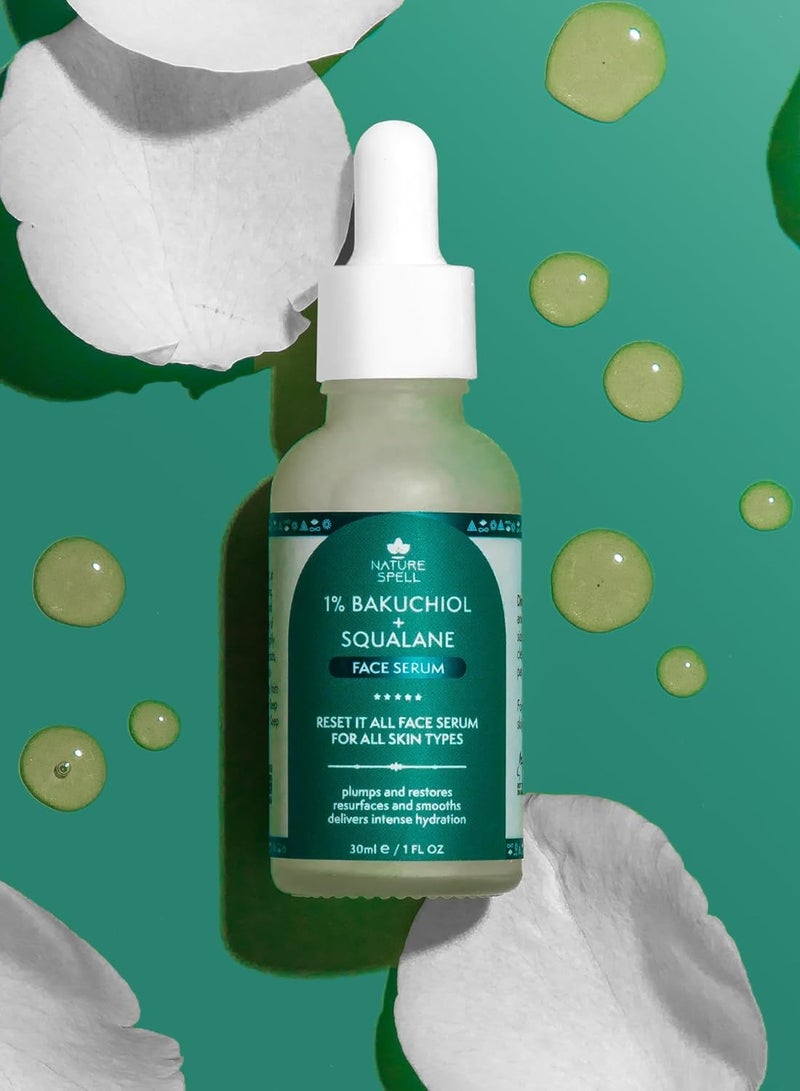 Nature Spell 1% Bakuchiol & Squalane Face Serum 30ml – Hydrates & Reduces Wrinkles - Image 3