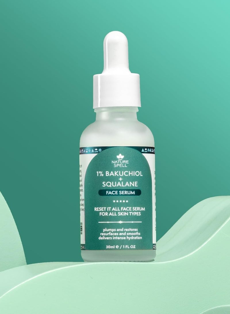 Nature Spell 1% Bakuchiol & Squalane Face Serum 30ml – Hydrates & Reduces Wrinkles - Image 4