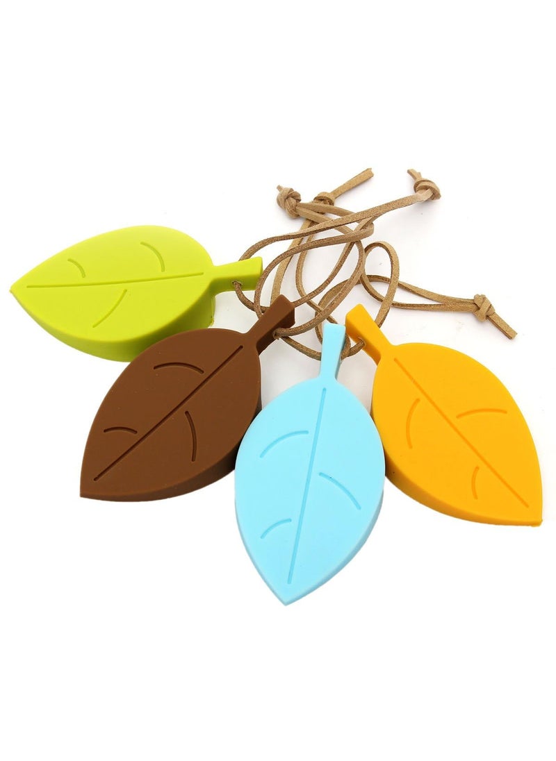 CLICKSWIFT Clickswift Wedge Finger Protector Cute LeafShaped Door Stopper with Rope NonSlip Wedges for NonSlip Kids Rooms Home Office Decorative Workplaces Multicolour 2Pcs  - Image 2