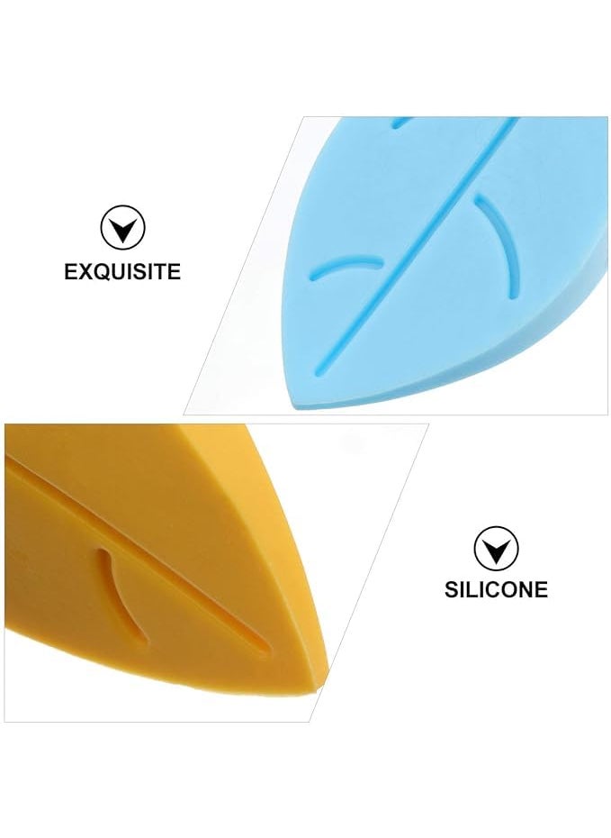 CLICKSWIFT Clickswift Wedge Finger Protector Cute LeafShaped Door Stopper with Rope NonSlip Wedges for NonSlip Kids Rooms Home Office Decorative Workplaces Multicolour 2Pcs  - Image 5