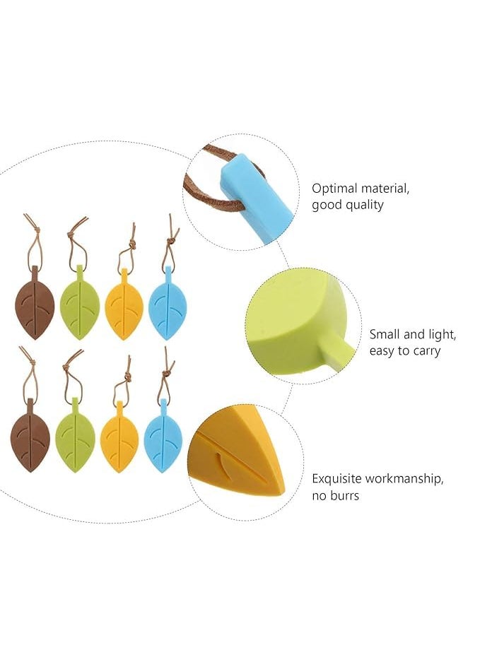 CLICKSWIFT Clickswift Wedge Finger Protector Cute LeafShaped Door Stopper with Rope NonSlip Wedges for NonSlip Kids Rooms Home Office Decorative Workplaces Multicolour 2Pcs  - Image 3