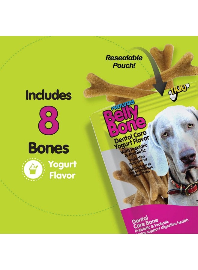 Fido Naturals Belly Bones for Dogs, Yogurt Flavored Medium Dog Dental Treats - 8 Treats Per Pack (3 Pack) - (Made in USA) - Plaque and Tartar Control for Fresh Breath, Digestive Health Support - Image 4