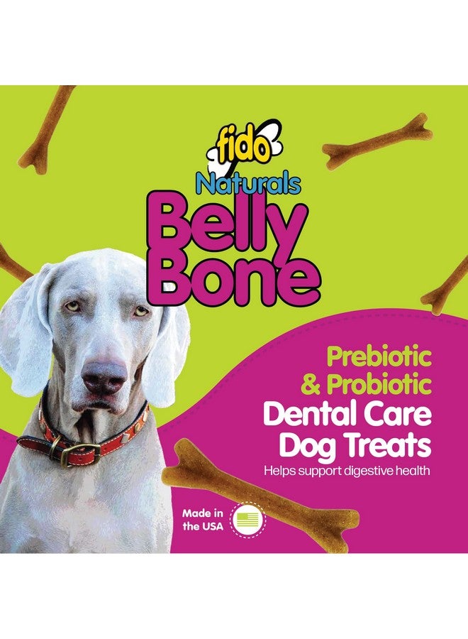 Fido Naturals Belly Bones for Dogs, Yogurt Flavored Medium Dog Dental Treats - 8 Treats Per Pack (3 Pack) - (Made in USA) - Plaque and Tartar Control for Fresh Breath, Digestive Health Support - Image 2