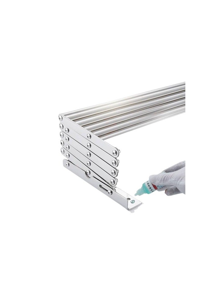 120cm Large Space Wall Mounted Clothes Drying Rack with Five Ropes F - Image 2