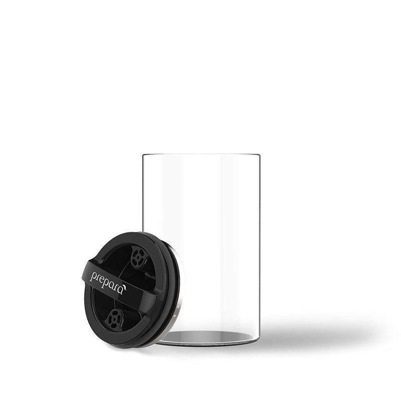 Prepara Evak Compact Glass Food Storage, Medium, Black - Image 2