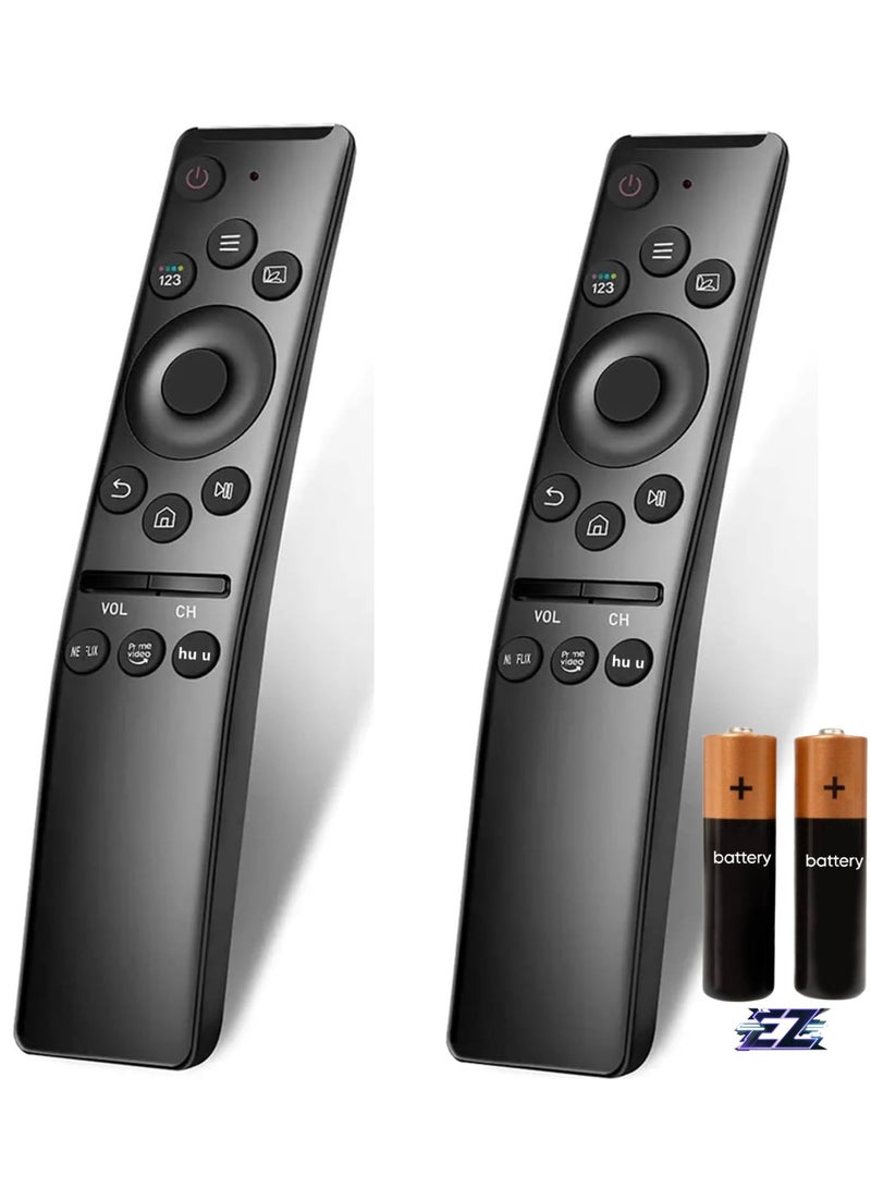 ELTRAZONE Universal Remote Control for All Samsung LED QLED UHD SUHD HDR LCD HDTV 4K 8K Solar Powered TVs with Shortcut Buttons for Netflix, Prime Video, Hulu [2 Pack] with battery - Image 1