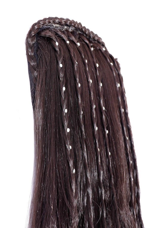 Honbon Curly/Wavy Wig with Stone Work for Women and Girls (Brown, 12-14 Inches) … - Image 4