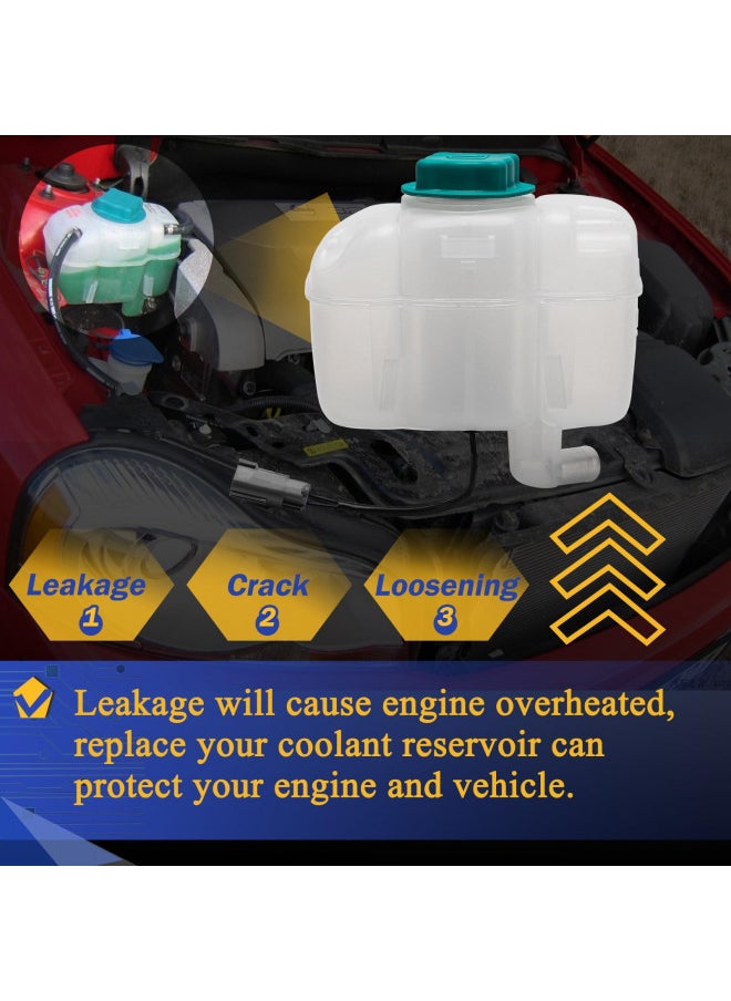 X4XZ 603-667 Front Engine Coolant Reservoir Radiator Expansion Tank with Sensor & Cap for 2003-2014 Volvo XC90 Replaces# 30760100 86834553 EPT0019 V950217  - Image 4