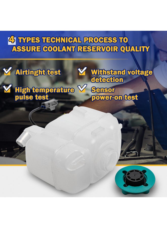 X4XZ 603-667 Front Engine Coolant Reservoir Radiator Expansion Tank with Sensor & Cap for 2003-2014 Volvo XC90 Replaces# 30760100 86834553 EPT0019 V950217  - Image 3