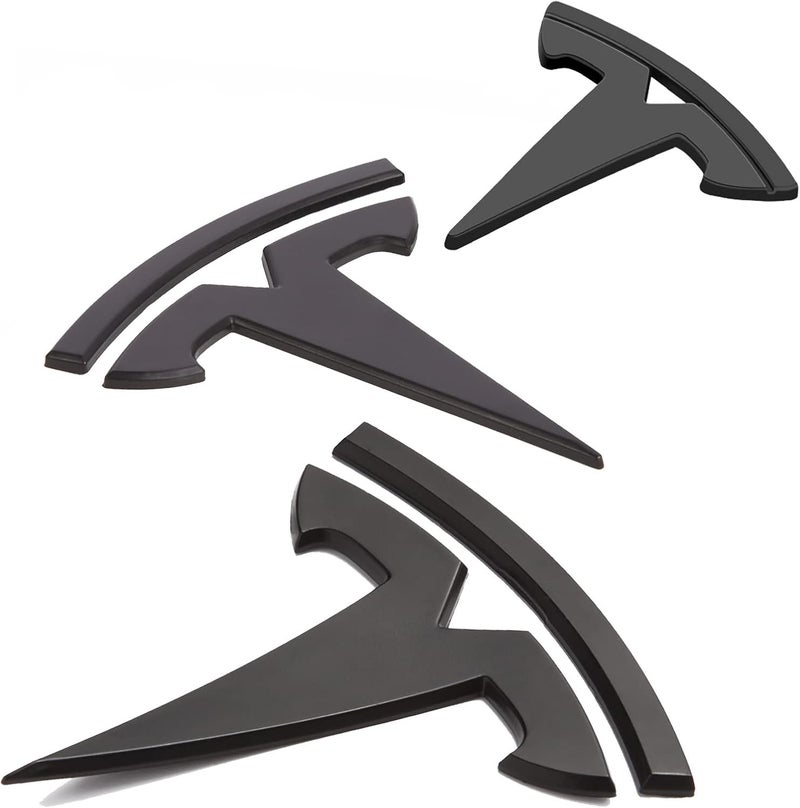 Nanaholy غطاء شعار متوافق مع Model Y 2024 2023 2022 2021 2020، مجموعة من 3 قطع جودة موثوقة متكرر - Image 1