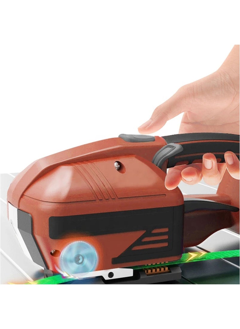 Generic - Battery Powered Strapping Machine Automatic Handheld Wrapping Tool for 13-16mm Wide (1/2 - 5/8 inch) PP/PET Strap, Brown - Image 1