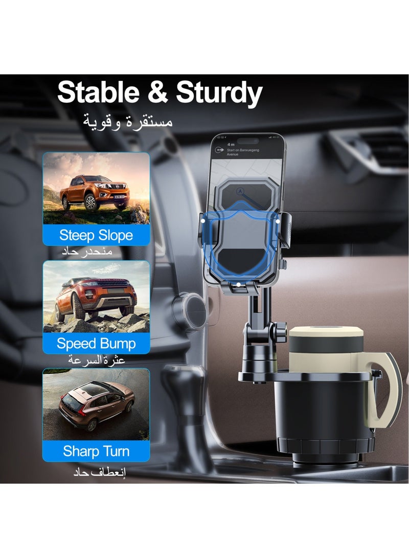 Cup Holder Phone Mount for Car, Adjustable Cup Holder Base Diameter Range is 2.5- 4.1 - Image 4