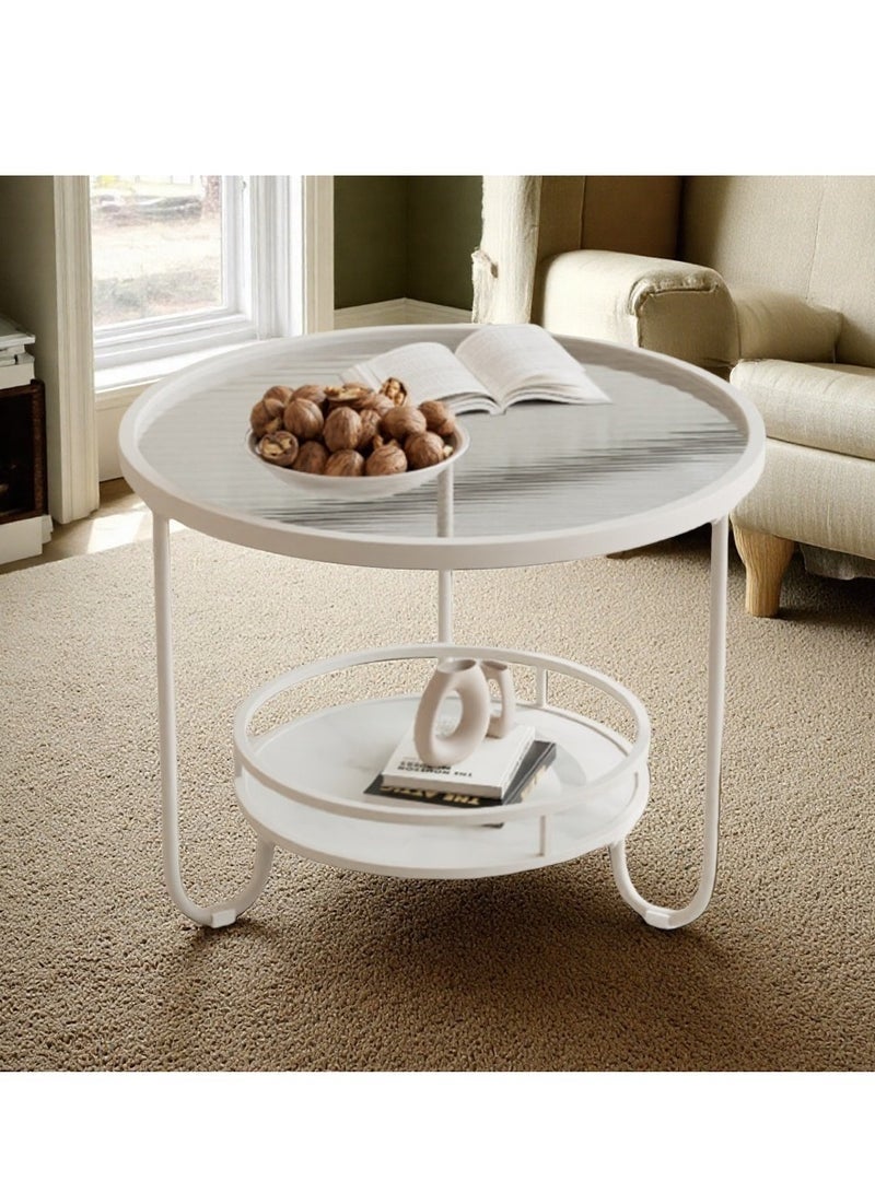 Glass Coffee Tables, Living Room Leisure Home, Modern Minimalist Design, Sofa Side Table, Small Unit Household Small Round Table, Living Room Furniture, Transparent Small Tea Table - Image 2