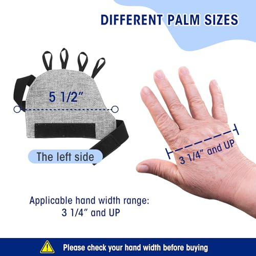 Zipcase Large Size Weighted Gloves for Tremors to Provide Hand Stability and Improve Hand Dexterity, Perfect Writing Weights & Hand strengthening Tool（2 x 1/2lb, Each Glove） Gray - Image 2