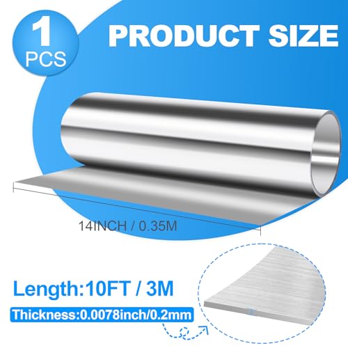 Tottist Aluminum Roof Flashing Roll - Sealing Windows, Doors, Siding & Roofing Ideal for Moss & Mildew Prevention (14" x 10') - Image 2