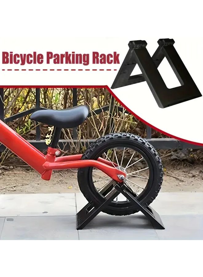 Bicycle Floor Standing Rack Bike Station Stand Suitable For Small And Lightweight Bicycles Black - Image 1