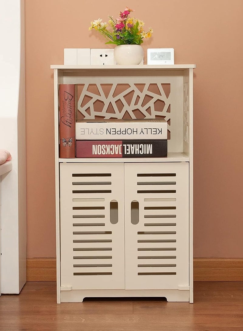 تي بي جي بي خزانة حمام كبيرة جدًا للتخزين على الأرض وخزانة مقاومة للماء للحمام باللون الأبيض القوي وأثاث الحمام والمرحاض ورف سلم منظم الحمام وخزانة طويلة - 70 × 42 × 28 سم - Image 5