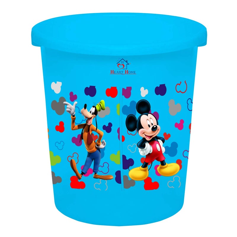 Kuber Industries Heart Home Disney Team Mickey Print Plastic DustbinGarbage BinWaste Bin 5 Liters Blue HS_35_HEARTHS17328 - Image 5