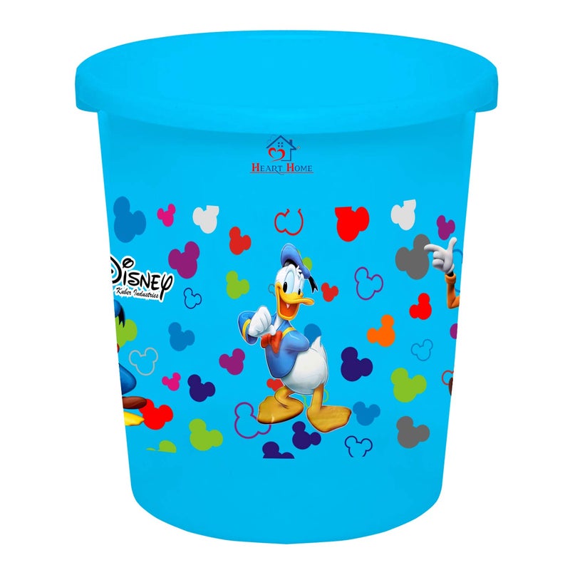 Kuber Industries Heart Home Disney Team Mickey Print Plastic DustbinGarbage BinWaste Bin 5 Liters Blue HS_35_HEARTHS17328 - Image 3