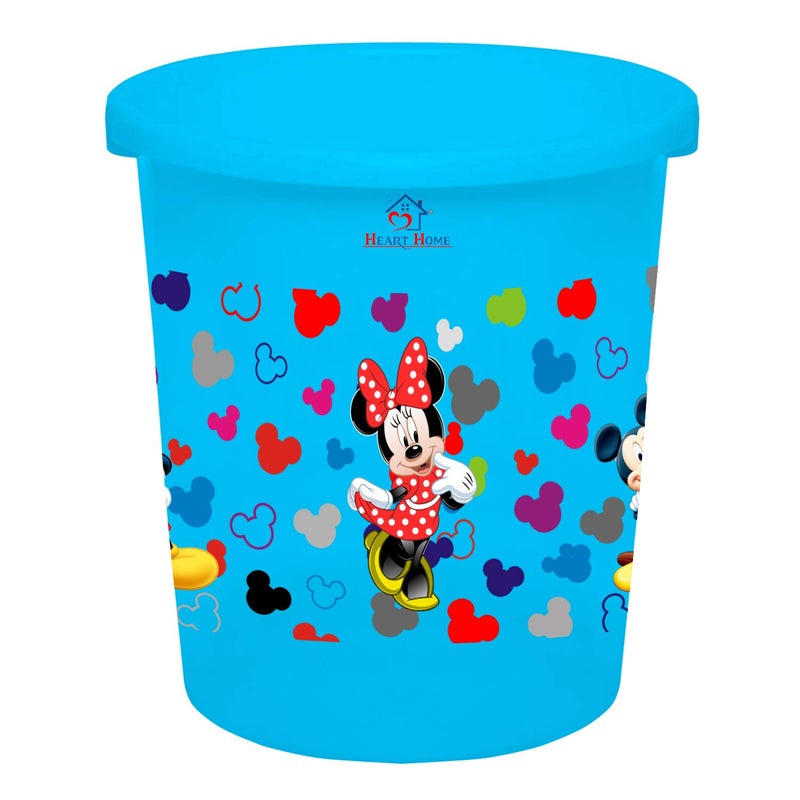 Kuber Industries Heart Home Disney Team Mickey Print Plastic DustbinGarbage BinWaste Bin 5 Liters Blue HS_35_HEARTHS17328 - Image 4