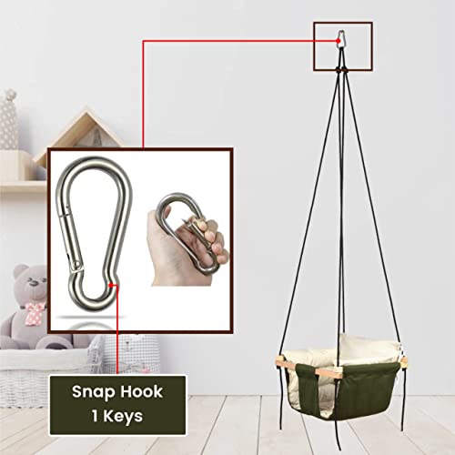 BOFFLE Swing for Kids | Jhula for Kids | Jhula for Baby | Baby Swing Hanging Indoor Outdoor | Baby Garden Swing with 2 Pillows (1 to 3 Years) (Up to 20 Kg) - Image 5