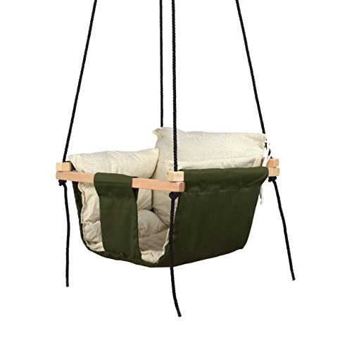 BOFFLE Swing for Kids | Jhula for Kids | Jhula for Baby | Baby Swing Hanging Indoor Outdoor | Baby Garden Swing with 2 Pillows (1 to 3 Years) (Up to 20 Kg) - Image 2
