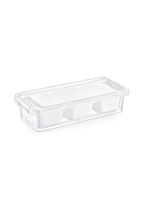 Grand 3 Compartments Storage Box Including 3 Bowls 1.2 Liters