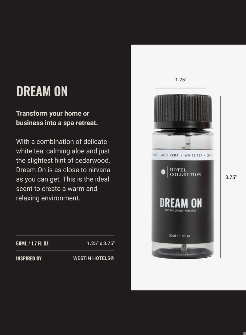 Hotel Collection Dream On Pro-Pod Oil Blend - Hotel Inspired for Luxury Essential Oil Diffusers - Aromatherapy Scent Diffuser Oil - White Tea, Aloe Vera, and Lily
