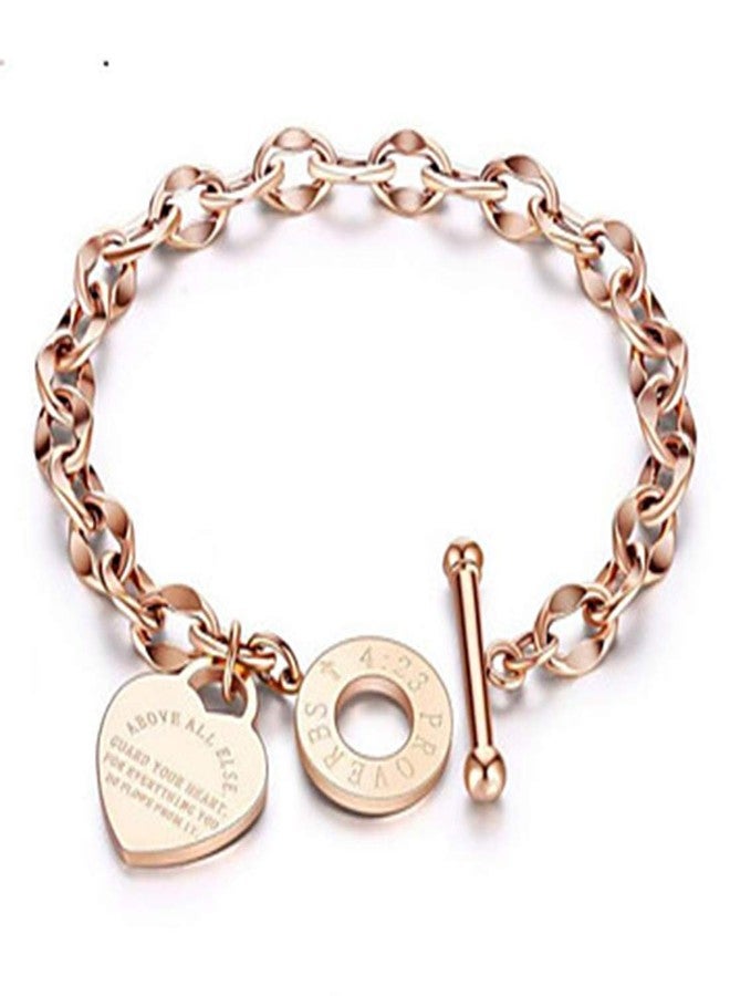Peora Brass Bracelet for Women & Girl's (Rose & Gold) - Image 1