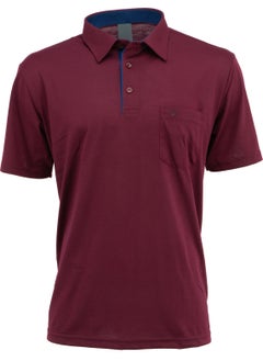Oppland Men's Shirt Collar Pocket Short Sleeve Normal Cut Full Pattern Premium Cotton Fabric T-Shirt  - Image 2