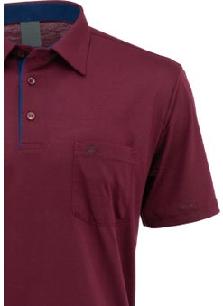 Oppland Men's Shirt Collar Pocket Short Sleeve Normal Cut Full Pattern Premium Cotton Fabric T-Shirt  - Image 3