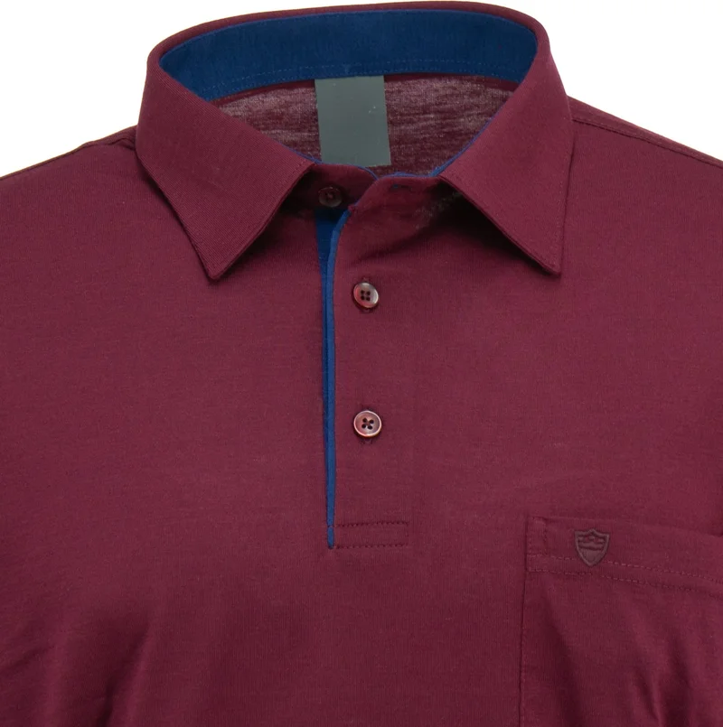 اوبلاند Men's Shirt Collar Pocket Short Sleeve Normal Cut Full Pattern Premium Cotton Fabric T-Shirt