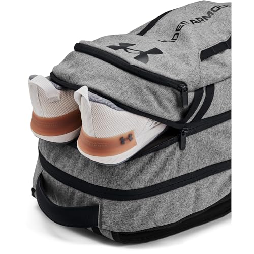 UNDER ARMOUR حقيبة ظهر هاسل 6.0 للبالغين من أندر أرمور، (026) كاستلروك هيفر/أسود/أسود، مقاس واحد يناسب معظم الأحجام - Image 5