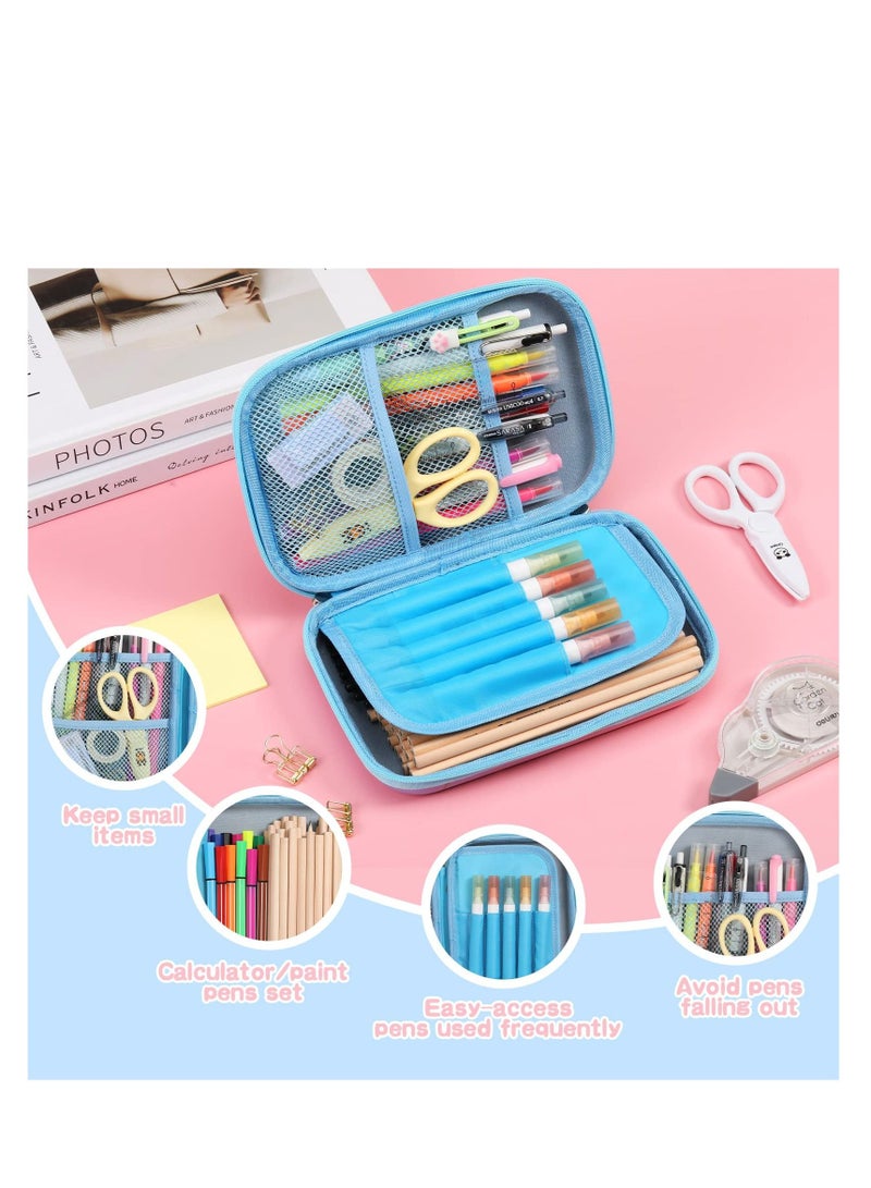 SYOSI Pencil Case, Unicorn Pencil Case for Girls, Pink & Purple Protective Pen Holder Pencil Storage Bag Portable Students Stationery Box, Cute Unicorn Pattern Pencil Pouch for Kids Gift - Image 5