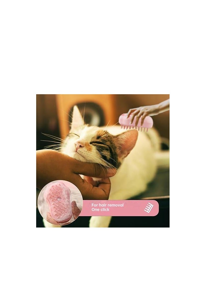Cat Steam Brush, 3 In1 Steamy Cat Brush for Shedding, Cat Steamer Brush for Massage, Multifunctional Cat Grooming Brush, Pet Hair Removal Tool Comb for Cats and Dogs