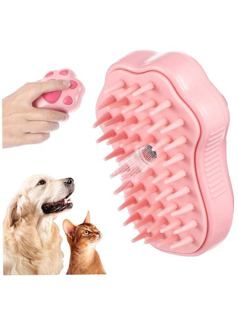 Cat Steam Brush, 3 In1 Steamy Cat Brush for Shedding, Cat Steamer Brush for Massage, Multifunctional Cat Grooming Brush, Pet Hair Removal Tool Comb for Cats and Dogs