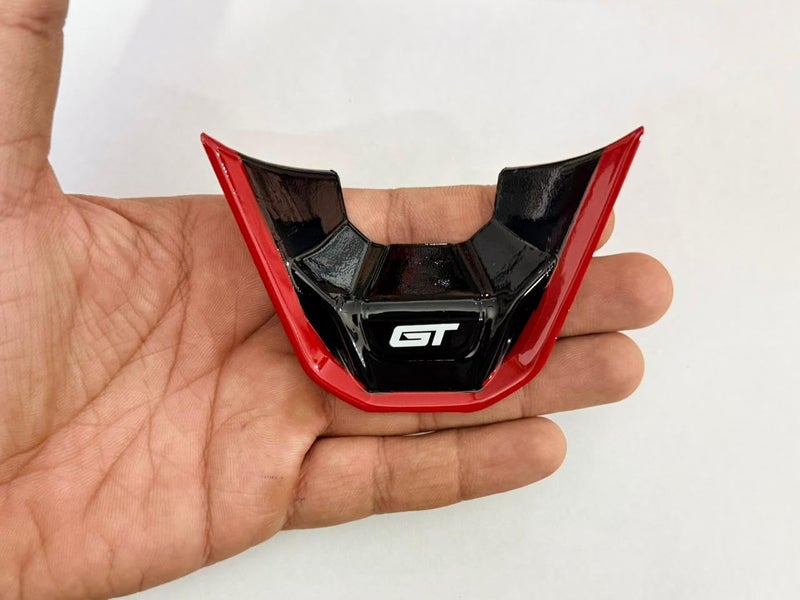 AUTO MT GT Steering Wheel Badge for Virtus Black-Red Car Steering Wheel Decoration for Car Compatible with Golf MK8. - Image 2