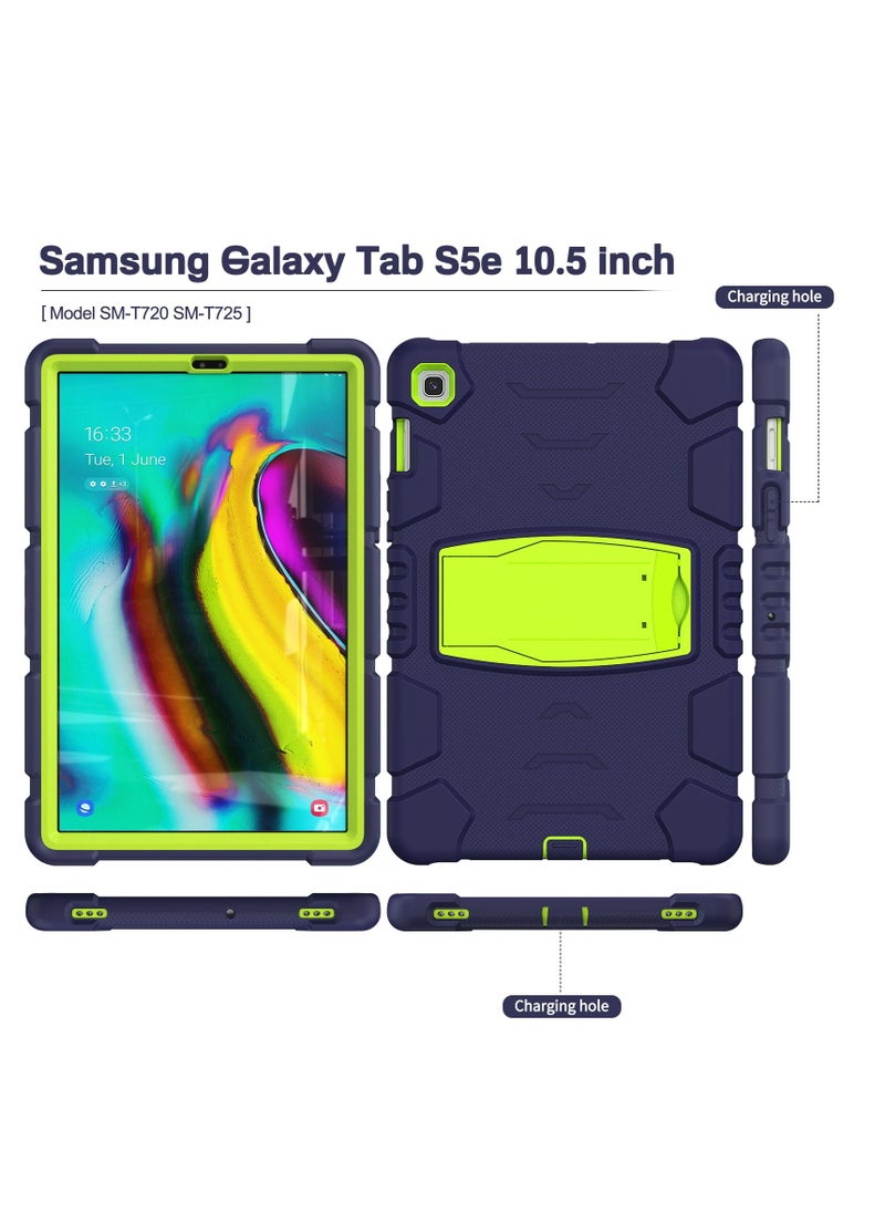 GULFLINK Gulflink Protective Back Case Cover for SAMSUNG Tab S5E T720/T725 10.5 inch navyblue and lime  - Image 5
