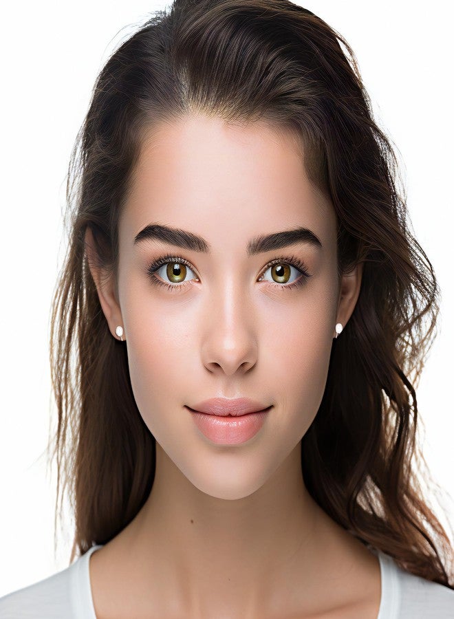 Yolev 4 Pairs Cubic Zirconia Clip on Earrings Silver Rhinestone Fake Earrings Round Pearl Clip Earrings for Women Non Pierced Stud for Dance Stage Opera Performance Wedding Party Jewelry - Image 5