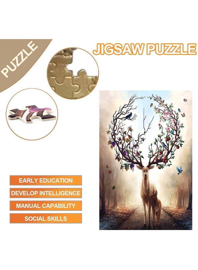 1000-Piece Deer Jigsaw Puzzle Board game - Image 5