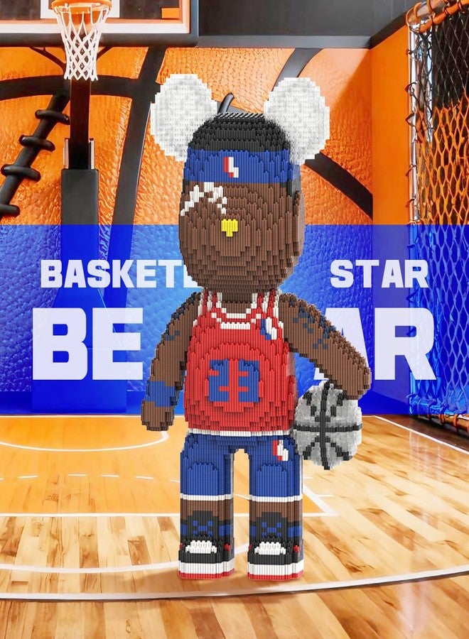 DAHONPA Basketball Bear Micro Building Blocks Set (5150 Pieces), Bear Bricks Set Creative Home & Office Decor, Gift for Adults and Kids - Image 3